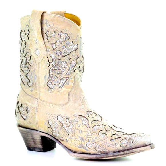 Corral Shoes - Women's Metallic Glitter Inlay & Crystal Boots